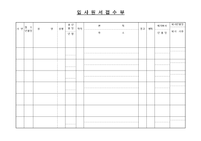 입사원서 접수부